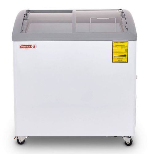 Congelador horizontal Torrey tapas de cristal curvo deslizables 8 pies blanco chc80c