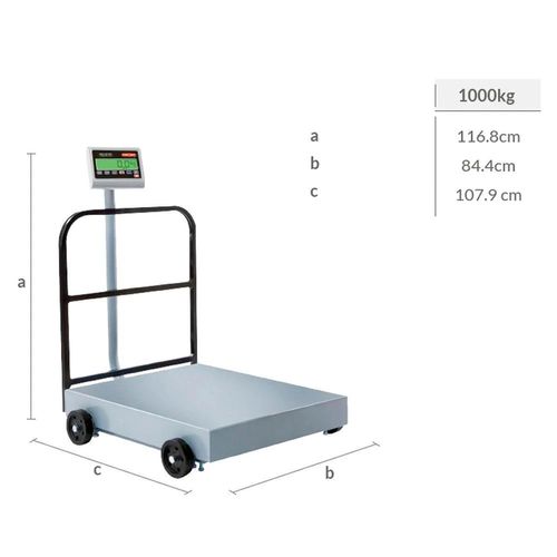 Báscula de recibo Torrey móvil acero 1000kg eqm1000