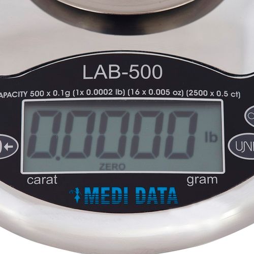 Báscula gramera de precisión Torrey plato acero inoxidable 500g lab500/