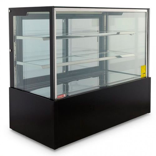 Vitrina Refrigerada Full Glass Torrey Vidrio Plano 120cm Negro VFG-120R