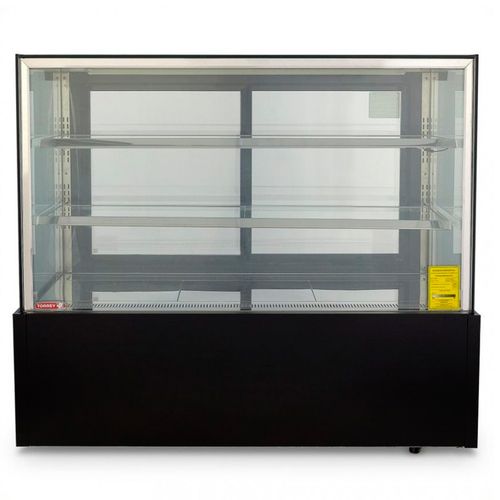 Vitrina Refrigerada Full Glass Torrey Vidrio Plano 120cm Negro VFG-120R