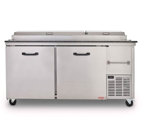 Mesa fría con granito Torrey preparación de alimentos acero inoxidable ptp11