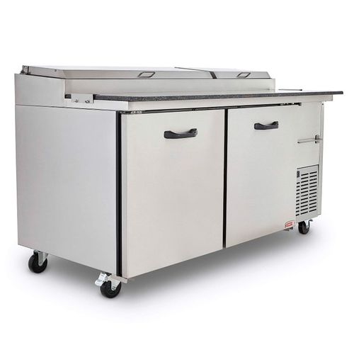 Mesa fría con granito Torrey preparación de alimentos acero inoxidable ptp11