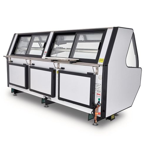 Vitrina carnicera premium Torrey 2.5 metros vidrio abatible blanco tec250lift