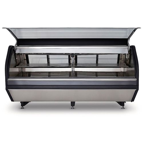 Vitrina carnicera premium Torrey 2.5 metros vidrio abatible acero inoxidable tec250lift-ai