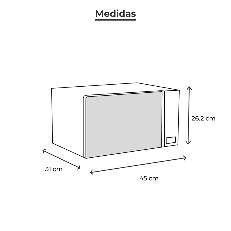 HORNO DE MICROONDAS WHIRLPOOL WM1807D SILVER → Muebleria Valdez