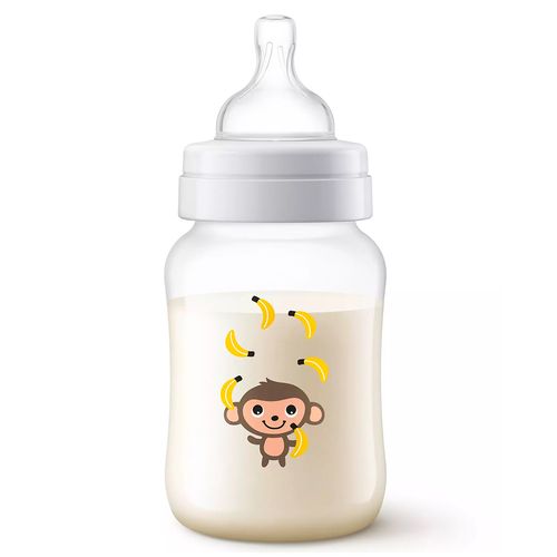 Biberón Clásico Avent Anticólicos Monkey 9oz SCF821-11