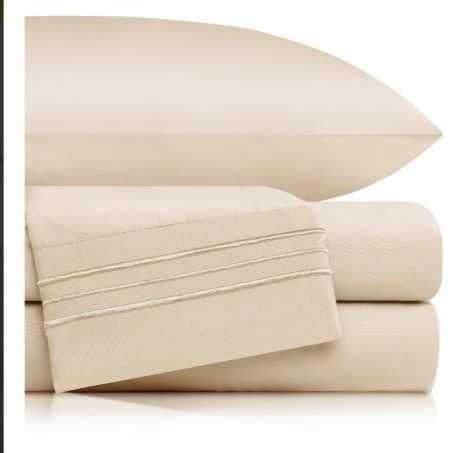 Sábanas de microfibra B.Kind & Beyond beige matrimonial