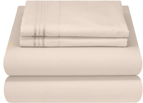 Sábanas de microfibra B.Kind & Beyond beige matrimonial