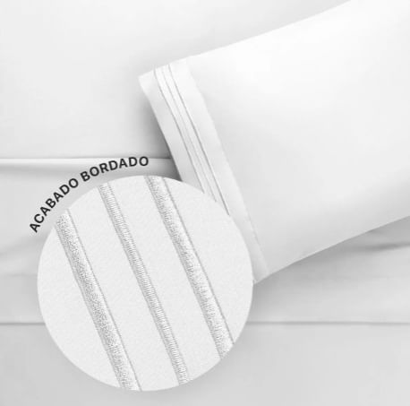 Sábanas de microfibra B.Kind & Beyond blanco matrimonial