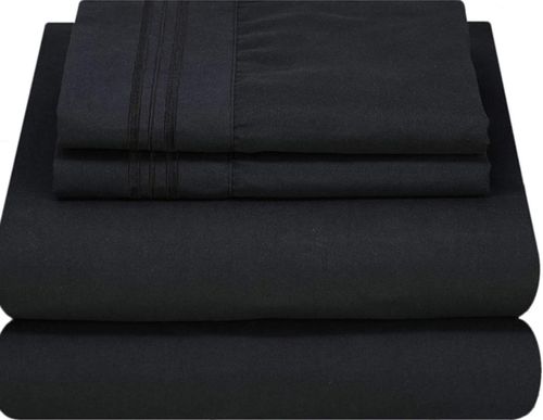 Sábanas de microfibra B.Kind & Beyond negro king size