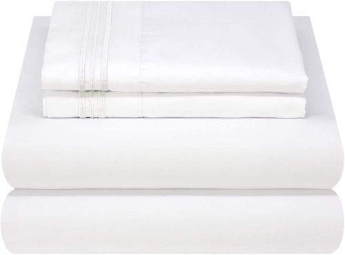 Sábanas de microfibra B.Kind & Beyond blanco queen size