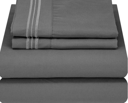 Sábanas de microfibra B.kind & Beyond gris oscuro queen size