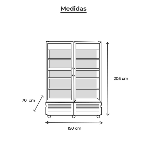 Refrigerador industrial Imbera 2 puertas  42p g342-2