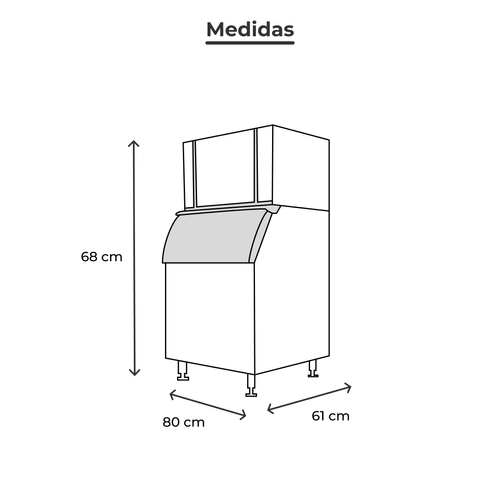 Fabrica de hielo en cubo Torrey 240 kg por día mhc500r