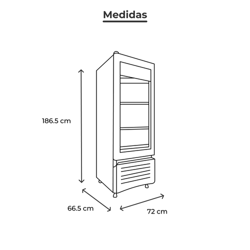 Refrigerador exhibidor Torrey vertical 17 pies blanco tvc17-b1