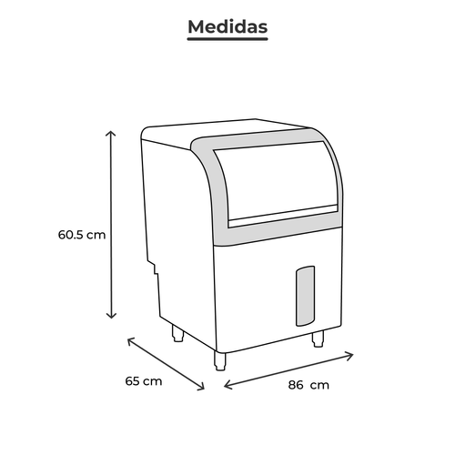 Fábrica de hielo tipo media luna fh55