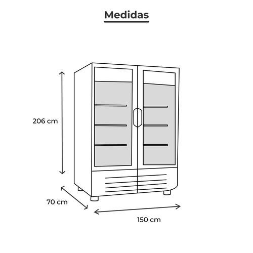 Refrigerador cervecero 2 puertas ccv900