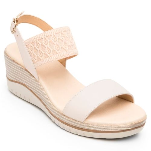 Sandalia Casual Para Dama Flexi Blanco 113310