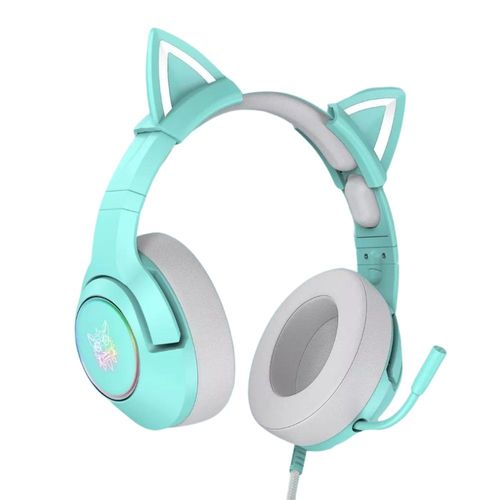 Audífonos gamer alámbricos Gadgets & Fun con orejas de gato rgb