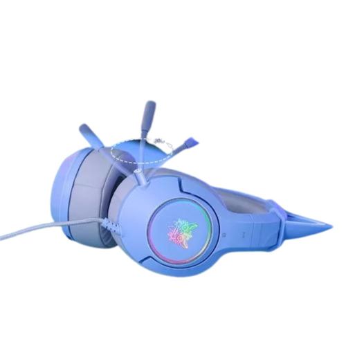 Audífonos gamer alámbricos Gadgets & Fun con orejas de gato rgb