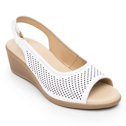 Sandalia Casual Para Dama Flexi Blanco 123704