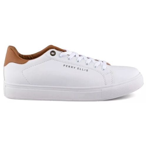 Tenis Choclo Para Caballero Perry Ellis Blanco-Café 8534