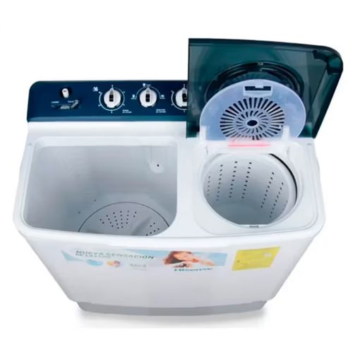 Lavadora Hisense doble tina 16kg 2 ciclos blanco-azul wsa1604p