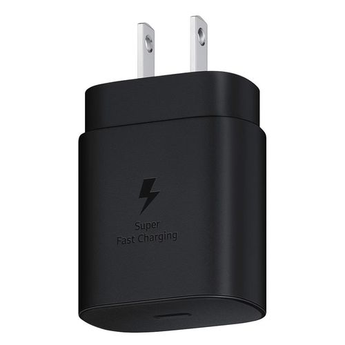 Cargador Samsung de pared 25w tipo c negro