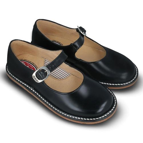 Zapato escolar para niña Elefante negro 7010-01