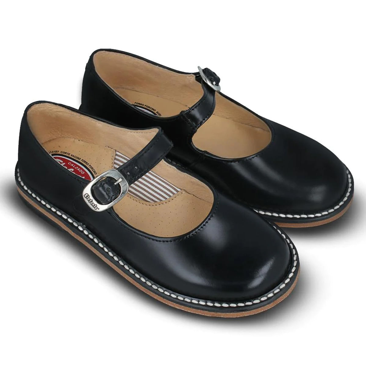 Zapatos Elefante Niña Zapato Escolar Elefante Negro Para Niña 7010