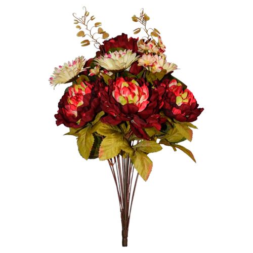 Flores Rosedal Peonia Con Gerbera Otoñal Red 18117049