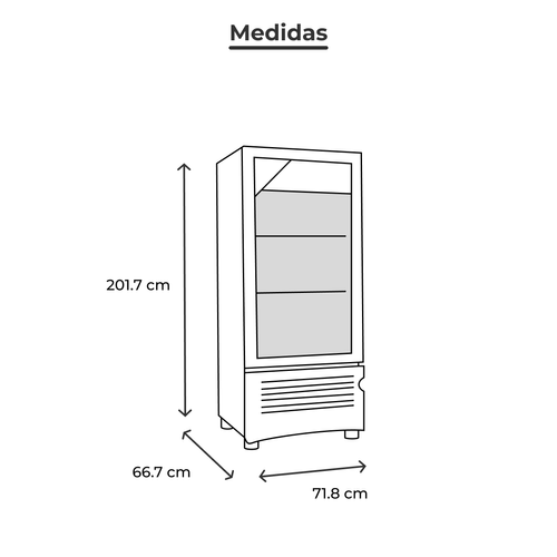 Refrigerador Vertical Torrey 1 Puerta 536.3L Negro VR20