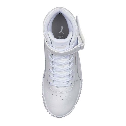 Tenis casual para dama Puma carina 2.0 mid blanco 385851 02