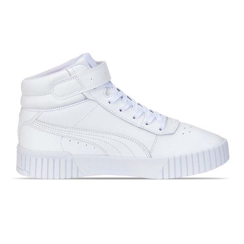 Tenis casual para dama Puma carina 2.0 mid blanco 385851 02