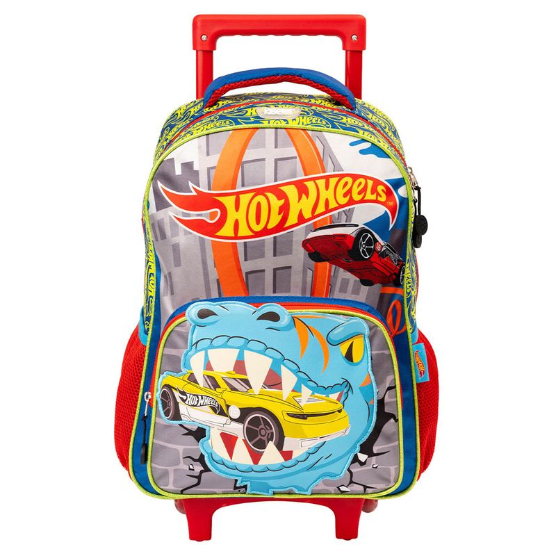 Mochila Escolar Con Ruedas Hot Wheels Multicolor Hws008 Bp175T