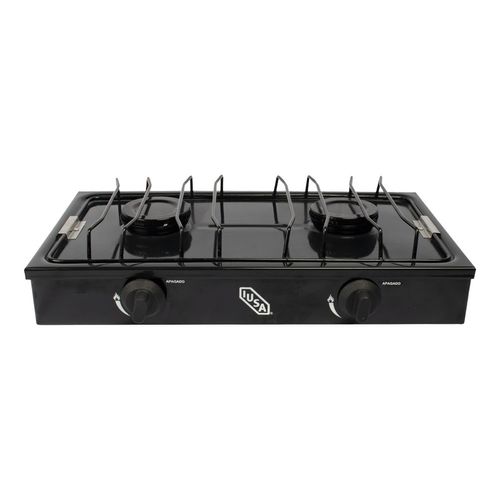 Parrilla 2 quemadores IUSA negra 604974