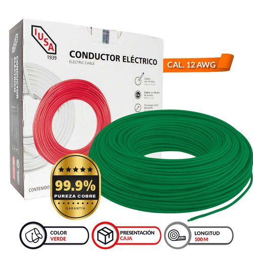 Cable thw-ls/thhw-ls IUSA 14 awg verde 399321