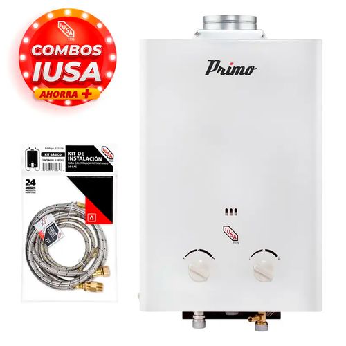 Combo Calentador Instantáneo Gas Natural + Kit De Instalación IUSA 268584