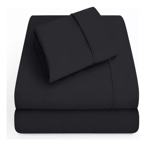 Sábanas de microfibra B.Kind & Beyond negro queen size