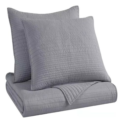 Colcha de microfibra B.Kind & Beyond gris matrimonial