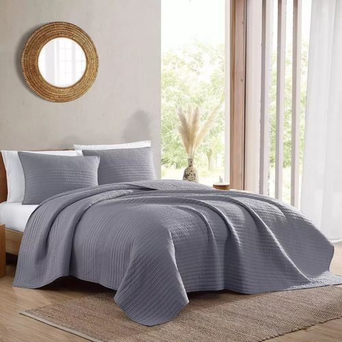 Colcha de microfibra B.Kind & Beyond gris matrimonial