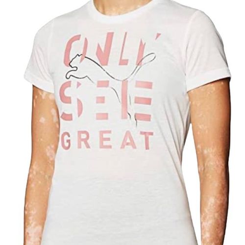 Playera para dama Puma running blanco 519656 04