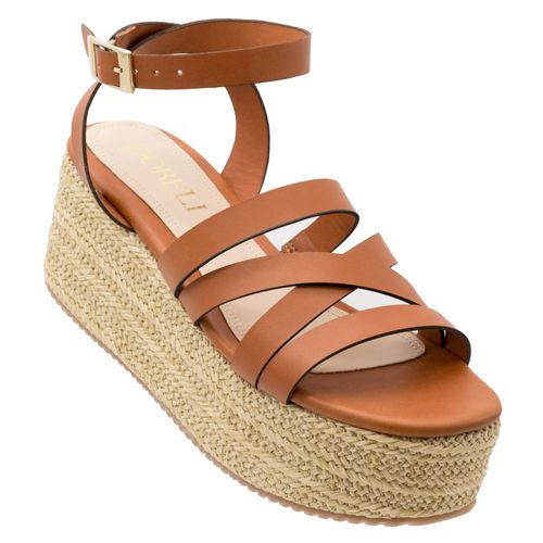 Sandalia casual Doreli café para dama 10741