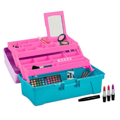 Caja organizadora vanity Rimax rosa-azul 13446