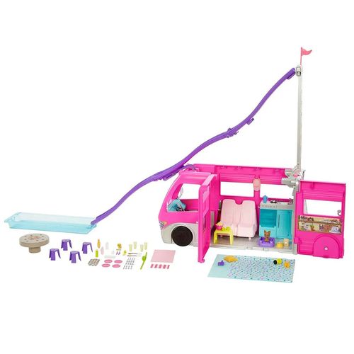 Vehículo Barbie camper de los sueños hcd46