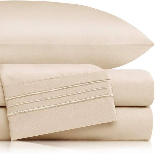 Sábanas de microfibra B.Kind & Beyond beige individual