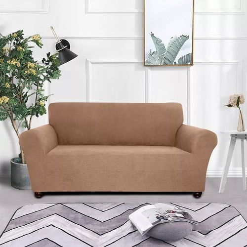 Cubre salas ajustable B.Kind & Beyond beige stretch