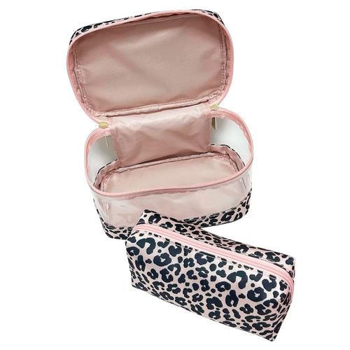 Neceser Para Dama Modella 2 Piezas Animal Print Rosa A30557GUMX