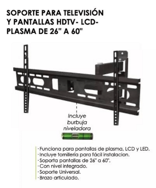 Soporte Pantalla Adir Articulado 26" - 60" Negro 3085